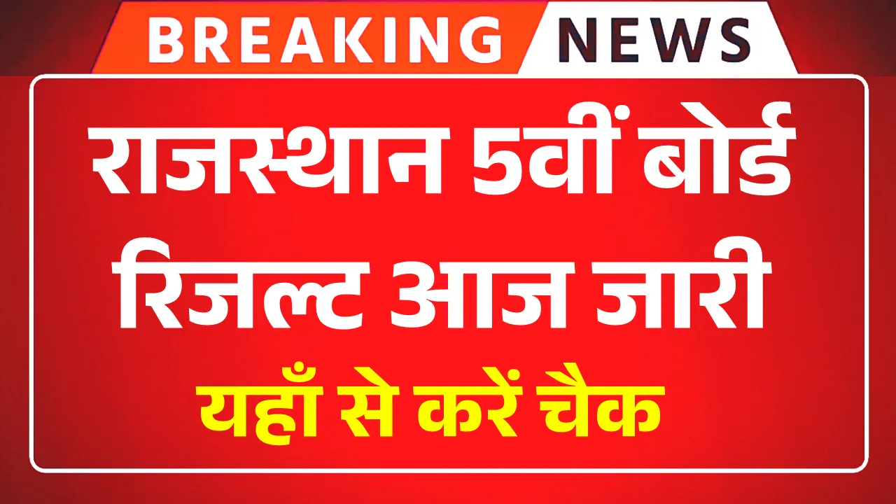 Rajasthan 5th Class Result 2025